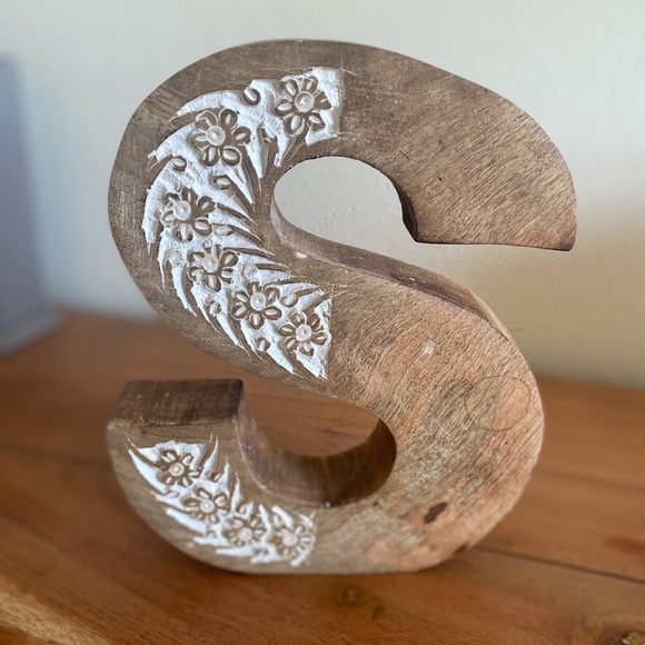 Other - Wooden “S” Office Bedroom Home Decor White Design